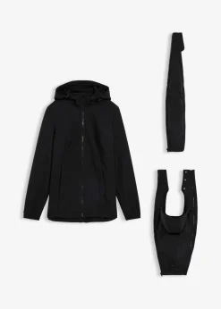 bonprix Bekleidung·Blazer|Umstandsmode^4-in-1 Softshelljacke mit Babyeinsatz zum vorne und hinten tragen schwarz