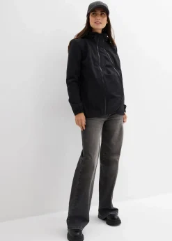 bonprix Bekleidung·Blazer|Umstandsmode^4-in-1 Softshelljacke mit Babyeinsatz zum vorne und hinten tragen schwarz