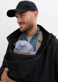 bonprix Bekleidung·Blazer|Umstandsmode^2-in-1 Tragejacke für Herren mit Trageeinsatz schwarz