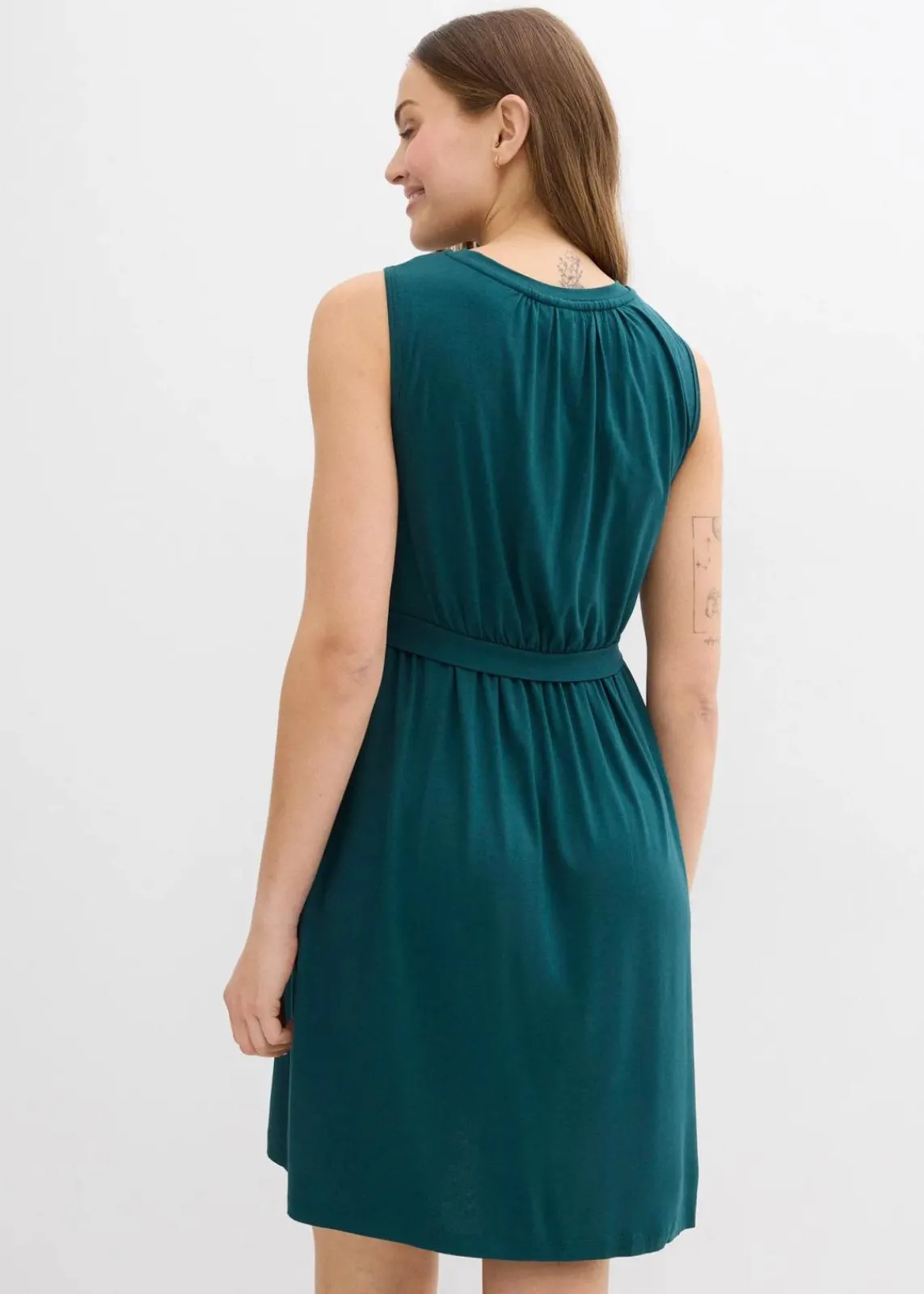 bonprix Bekleidung·Blazer|Umstandsmode^2-in-1 Umstands- und Stillkleid aus Viskose petrolgrün