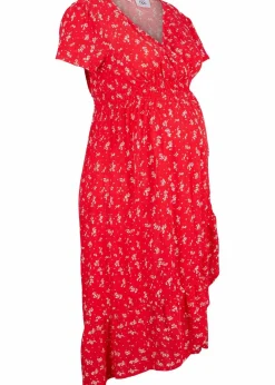 bonprix Bekleidung·Blazer|Umstandsmode^2-in-1 Umstands- und Stillkleid aus Viskose- Crepe erdbeere geblümt