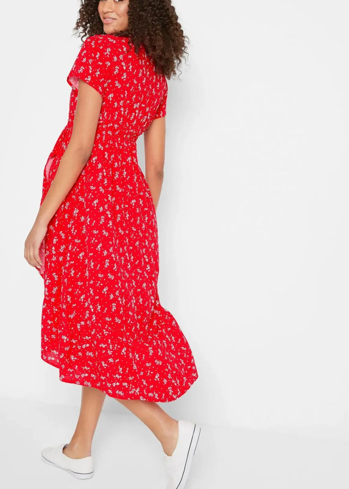 bonprix Bekleidung·Blazer|Umstandsmode^2-in-1 Umstands- und Stillkleid aus Viskose- Crepe erdbeere geblümt