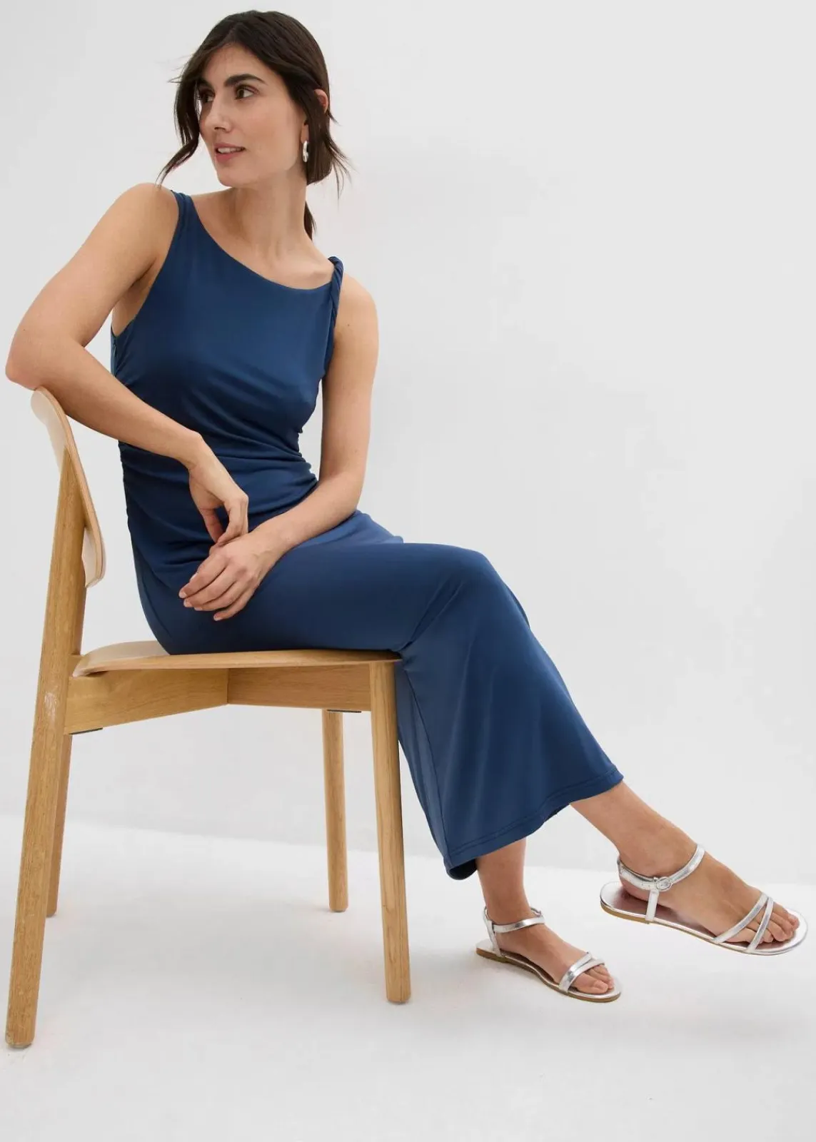 bonprix Bekleidung·Blazer|Umstandsmode^2-in-1 Umstands- und Stillkleid mit seitlichen Reißverschlüssen tiefblau
