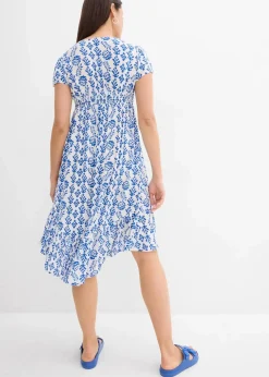 bonprix Bekleidung·Blazer|Umstandsmode^2-in-1 Umstands- und Stillkleid aus fließender Viskose weiß/arktikblau bedruckt