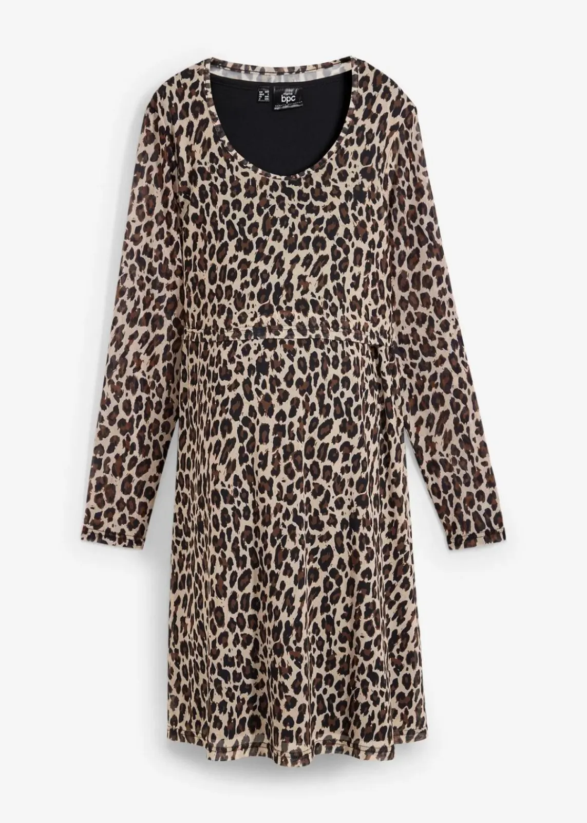 bonprix Bekleidung·Blazer|Umstandsmode^2-in-1 Umstands- und Stillkleid mit Leoprint dunkelbraun leo bedruckt