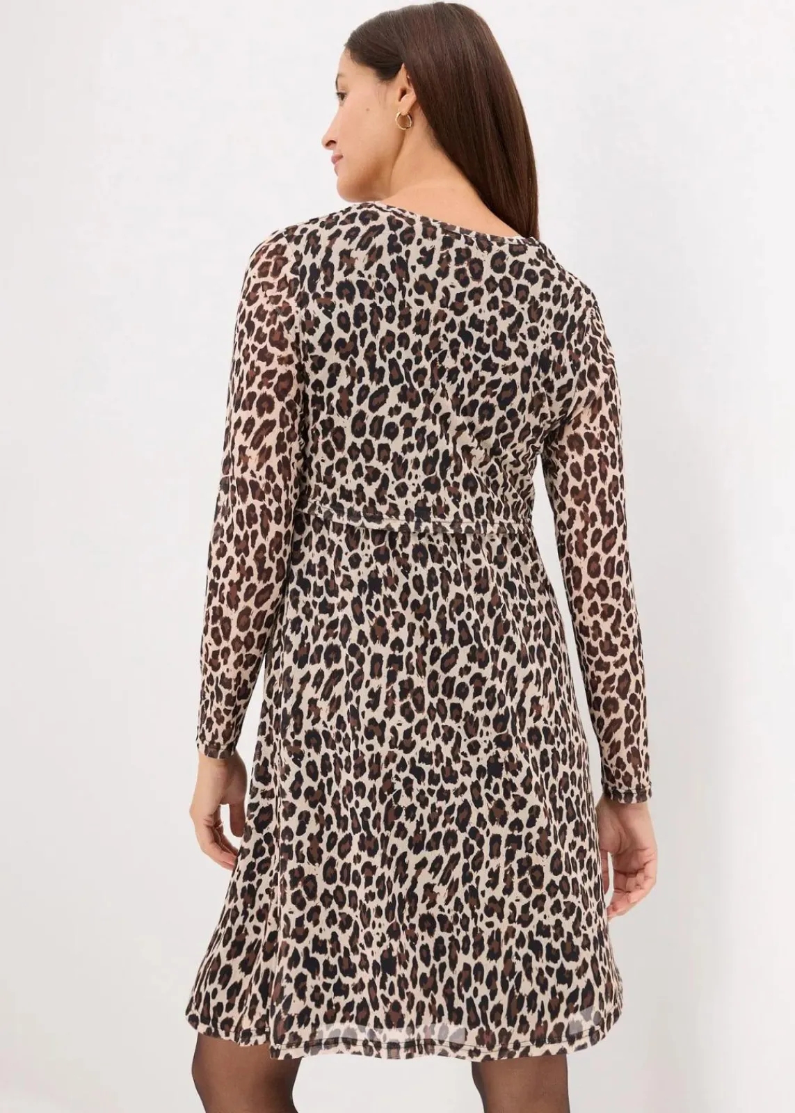 bonprix Bekleidung·Blazer|Umstandsmode^2-in-1 Umstands- und Stillkleid mit Leoprint dunkelbraun leo bedruckt