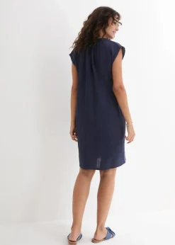 bonprix Bekleidung·Blazer|Umstandsmode^2-in-1 Umstands- und Stillkleid aus Baumwollmusselin dunkelblau