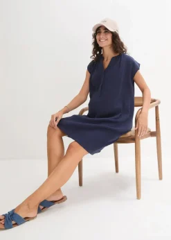 bonprix Bekleidung·Blazer|Umstandsmode^2-in-1 Umstands- und Stillkleid aus Baumwollmusselin dunkelblau