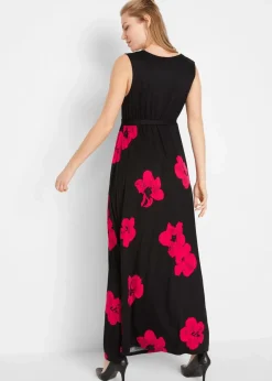 bonprix Umstandsmode|Nachhaltigere Materialien^2-in-1 Umstands- und Stillkleid aus Viskose-Jersey schwarz/magenta