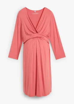 bonprix Bekleidung·Blazer|Umstandsmode^2-in-1 Umstands- und Stillkleid aus Viskose-Stretch rhabarber