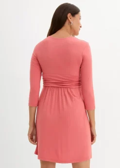 bonprix Bekleidung·Blazer|Umstandsmode^2-in-1 Umstands- und Stillkleid aus Viskose-Stretch rhabarber