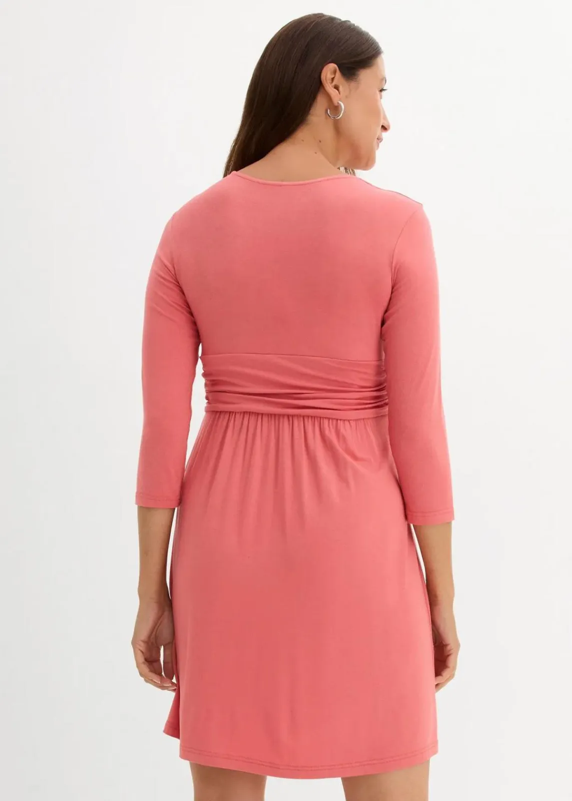 bonprix Bekleidung·Blazer|Umstandsmode^2-in-1 Umstands- und Stillkleid aus Viskose-Stretch rhabarber
