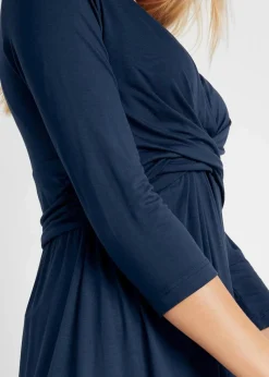 bonprix Bekleidung·Blazer|Umstandsmode^2-in-1 Umstands- und Stillkleid aus Viskose-Stretch rhabarber
