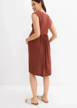 bonprix Bekleidung·Blazer|Umstandsmode^2-in-1 Umstands- und Stillkleid aus weicher Modalmischung mahagonibraun