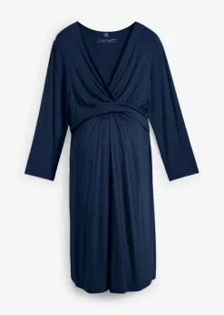 bonprix Nachhaltigere Materialien|Umstandsmode^2-in-1 Umstands- und Stillkleid aus Viskose-Stretch dunkelblau