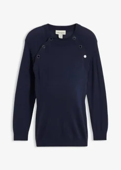bonprix Bekleidung·Blazer|Umstandsmode^2-in-1 Umstands- und Stillpullover aus reiner Bio-Baumwolle dunkelblau