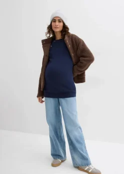 bonprix Bekleidung·Blazer|Umstandsmode^2-in-1 Umstands- und Stillpullover aus reiner Bio-Baumwolle dunkelblau