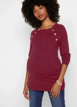 bonprix Bekleidung·Blazer|Umstandsmode^2-in-1 Umstands- und Stillpullover aus Feinstrick ahornrot