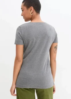 bonprix Umstandsmode|Nachhaltigere Materialien^2-in-1 Umstands- und Stillshirts (2er Pack) vintagerosa+grau meliert
