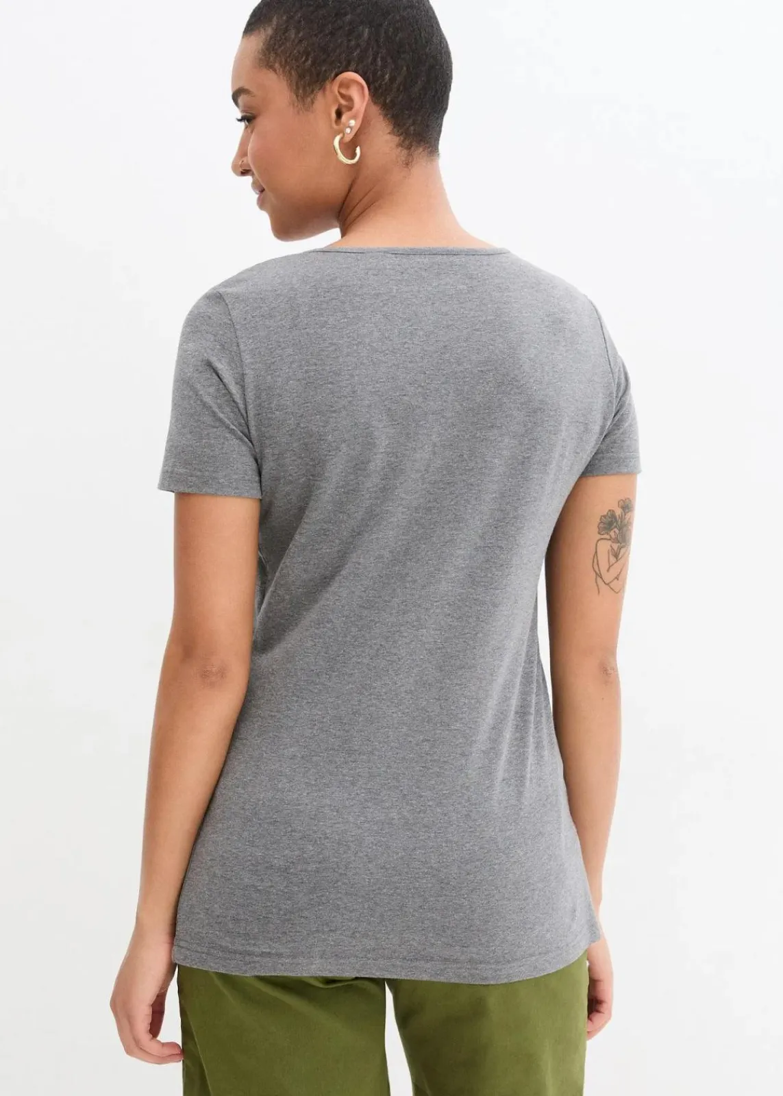 bonprix Umstandsmode|Nachhaltigere Materialien^2-in-1 Umstands- und Stillshirts (2er Pack) vintagerosa+grau meliert