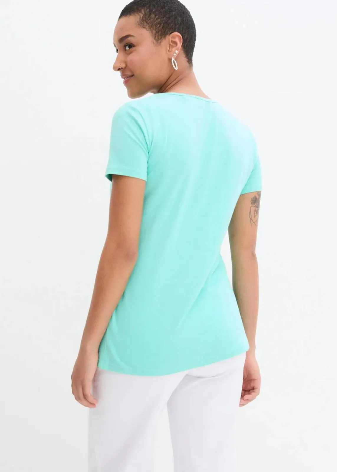 bonprix Umstandsmode|Nachhaltigere Materialien^2-in-1 Umstands- und Stillshirts (2er Pack) dunkelblau+mentholblau