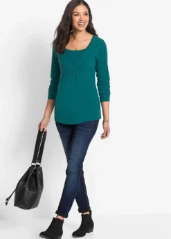 bonprix Bekleidung·Blazer|Umstandsmode^2-in-1 Umstands- und Stillshirt petrol