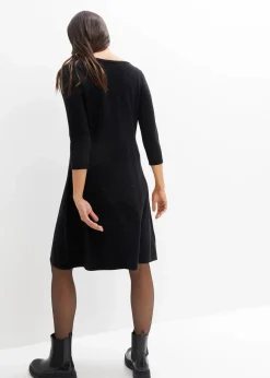 bonprix Bekleidung·Blazer|Umstandsmode^2-in-1 Umstands- und Stillstrickkleid mit Glanzgarn schwarz