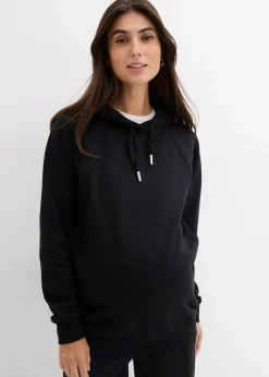 bonprix Bekleidung·Blazer|Nachhaltigere Materialien^2-in-1 Umstands- und Stillsweatshirt aus reiner Bio-Baumwolle schwarz