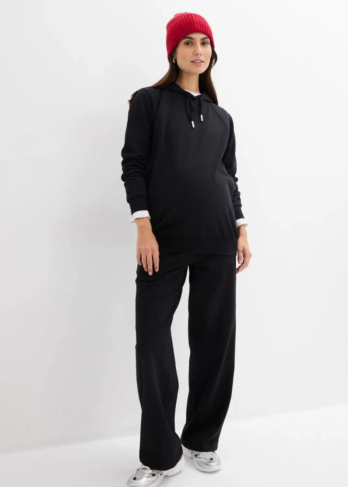 bonprix Bekleidung·Blazer|Nachhaltigere Materialien^2-in-1 Umstands- und Stillsweatshirt aus reiner Bio-Baumwolle schwarz