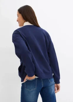 bonprix Bekleidung·Blazer|Nachhaltigere Materialien^2-in-1 Umstands- und Still-Sweatshirt aus Bio-Baumwolle dunkelblau
