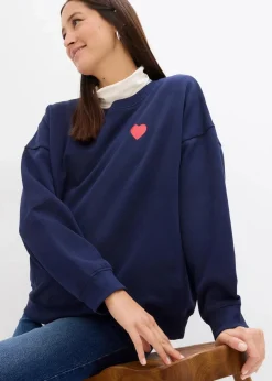 bonprix Bekleidung·Blazer|Nachhaltigere Materialien^2-in-1 Umstands- und Still-Sweatshirt aus Bio-Baumwolle dunkelblau
