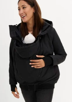 bonprix Bekleidung·Blazer|Umstandsmode^3-in-1 Umstands- und Tragejacke mit zwei Einsätzen schwarz