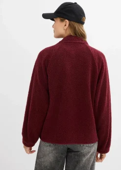 bonprix Bekleidung·Blazer|Umstandsmode^3-in-1 Umstands- und Tragejacke aus Teddyfleece dunkelbeere