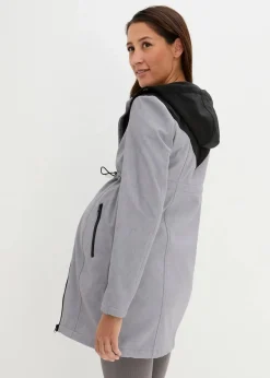 bonprix Bekleidung·Blazer|Umstandsmode^3-in-1 Umstands- und Tragemantel aus Softshell graumeliert/schwarz