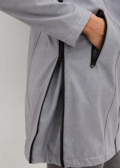 bonprix Bekleidung·Blazer|Umstandsmode^3-in-1 Umstands- und Tragemantel aus Softshell graumeliert/schwarz