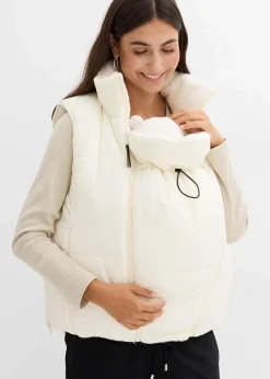 bonprix Bekleidung·Blazer|Umstandsmode^4-in-1 Umstands- und Trageweste zum Wenden beige/wollweiß
