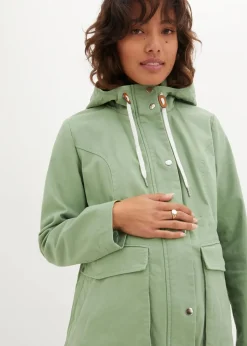 bonprix Bekleidung·Blazer|Umstandsmode^3-in-1 Umstandsjacke mit Trageeinsatz moosgrün/weiß