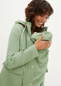 bonprix Bekleidung·Blazer|Umstandsmode^3-in-1 Umstandsjacke mit Trageeinsatz moosgrün/weiß
