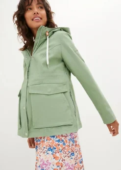 bonprix Bekleidung·Blazer|Umstandsmode^3-in-1 Umstandsjacke mit Trageeinsatz moosgrün/weiß