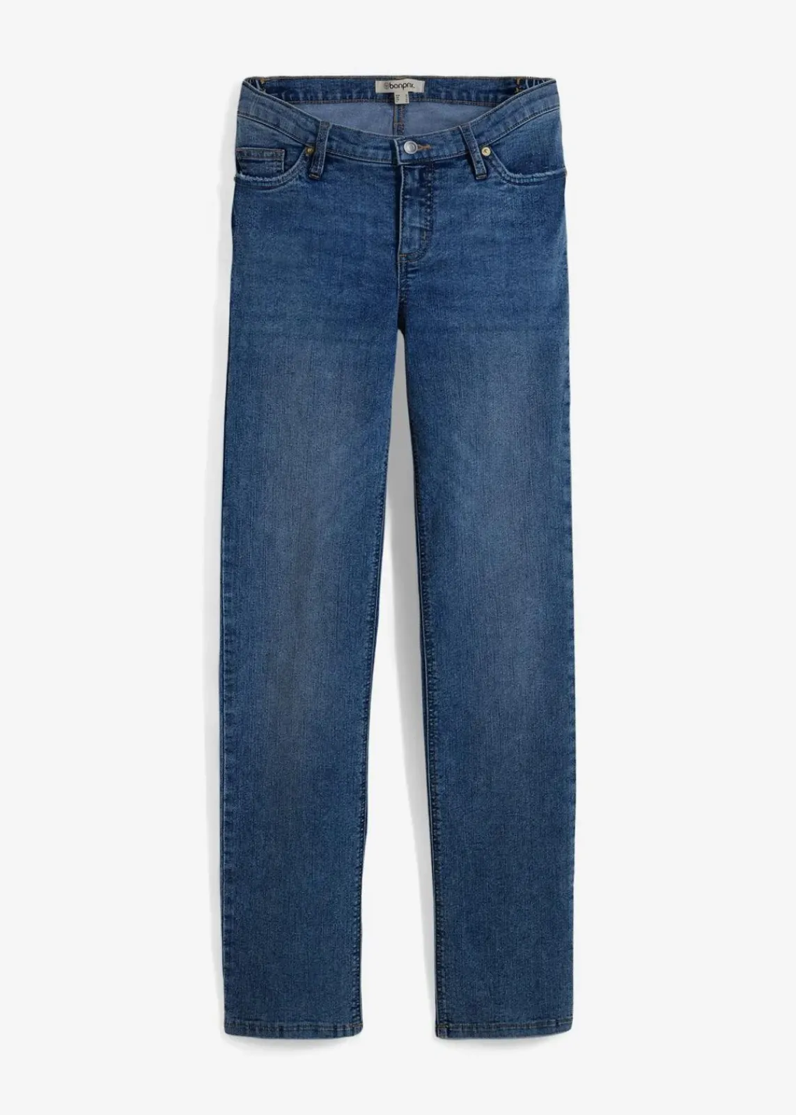 bonprix Umstandsmode|Nachhaltigere Materialien^2-in-1 Umstandsjeans für die Schwangerschaft und danach, Straight mittelblau denim