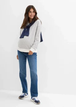 bonprix Umstandsmode|Nachhaltigere Materialien^2-in-1 Umstandsjeans für die Schwangerschaft und danach, Straight mittelblau denim