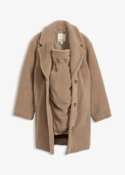 bonprix Bekleidung·Blazer|Umstandsmode^2-in-1 Umstandsmantel mit Trageeinsatz taupe