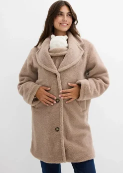 bonprix Bekleidung·Blazer|Umstandsmode^2-in-1 Umstandsmantel mit Trageeinsatz taupe