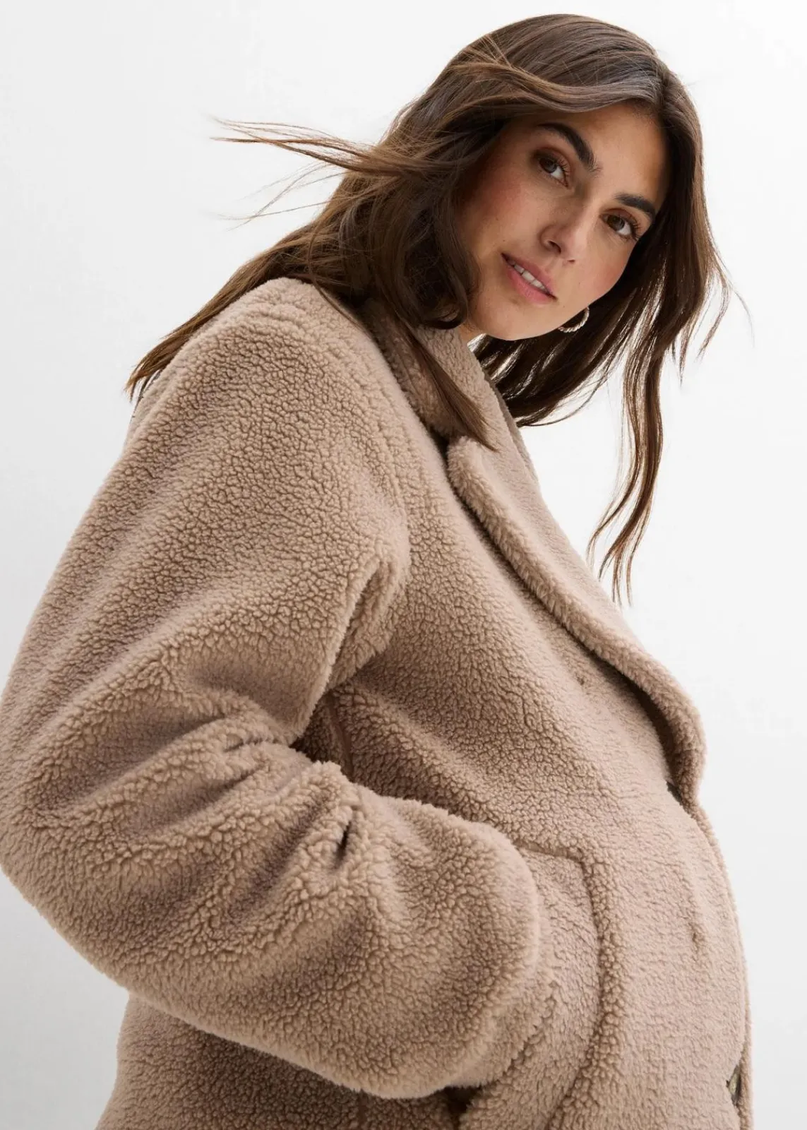 bonprix Bekleidung·Blazer|Umstandsmode^2-in-1 Umstandsmantel mit Trageeinsatz taupe
