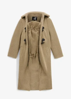bonprix Bekleidung·Blazer|Umstandsmode^3-in-1 Umstandsmantel mit Trageeinsatz aus Teddyfleece new khaki