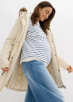 bonprix Bekleidung·Blazer|Umstandsmode^3-in-1 Umstandsparka mit Trageeinsatz natur