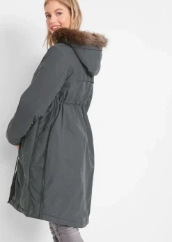 bonprix Umstandsmode|Bekleidung·Blazer^3-in-1 Umstandsparka mit Trageeinsatz anthrazit