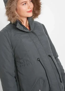 bonprix Umstandsmode|Bekleidung·Blazer^3-in-1 Umstandsparka mit Trageeinsatz anthrazit