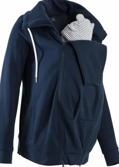 bonprix Bekleidung·Blazer|Umstandsmode^3-in-1 Umstands-Sweatjacke und Tragejacke dunkelblau