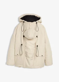 bonprix Bekleidung·Blazer|Umstandsmode^6-in-1 Umstands-Tragejacke mit herausnehmbarer Fleecejacke beige/schwarz